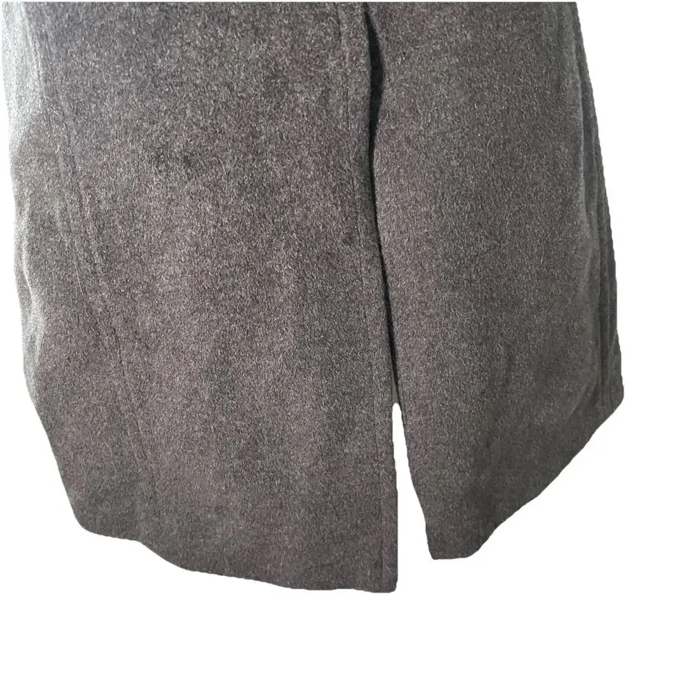 Andrew Marc New York Belted Brown Wool / Cashmere Coat with Large Lapel 4 - Picture 5 of 5